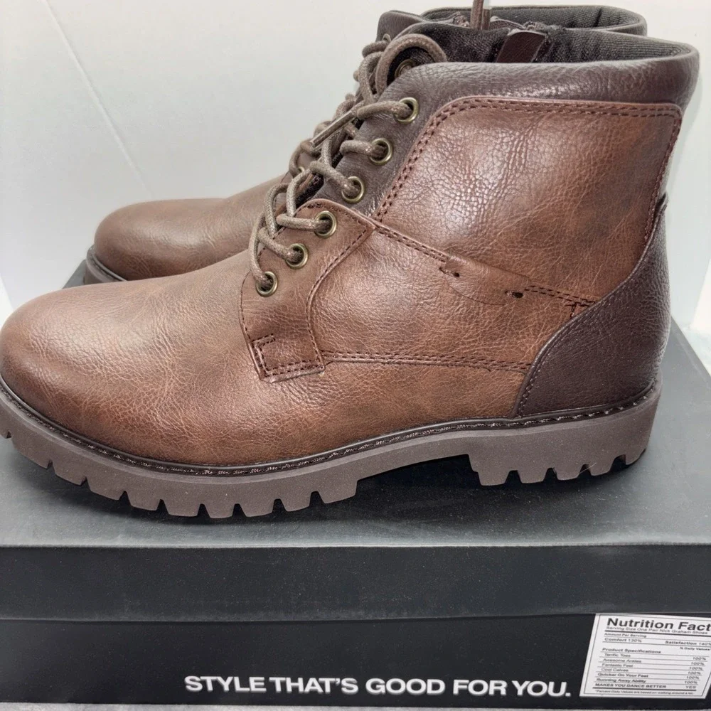 Nick Graham Size‎ 8 Zip/lace Up Barkley Brown Boots